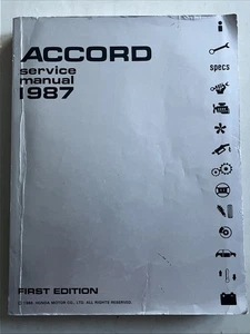 1987 Honda Accord Service Manual OEM Shop Repair Wiring Diagrams First Edition - Picture 1 of 5