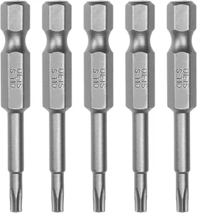 1/4 Inch Hex Shank Screwdriver Bits, Star 5 Point Hollow Head, TS10 Magnetic - Bild 1 von 12