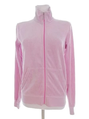 ⭐ JUICY COUTURE Womens Zip-up sweatshirt Pink Long Sleeve Cotton L ⭐ - Image 1 of 4