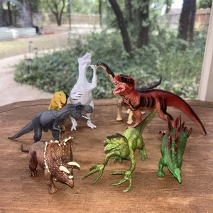 Dinosaurs Lot Of 8 pieces Dinosaur Toy Figures Toys T-Rex + more  - Picture 1 of 7
