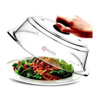 Cubierta alta para salpicaduras de microondas de vidrio | Resistente transparente 100% seguro para alimentos libre de BPA  - Imagen 1 de 7