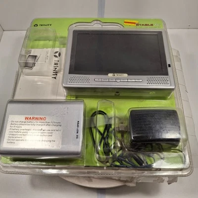 Trinity 7" Portable LCD TV – Color TFT – Tested – Never Used – Compact AV Bundle - Image 1 of 4