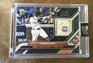 2024 Topps Now Luisnagel Acuna Rookie Call Up Game Used Base  #711B  33/99 - Picture 1 of 3