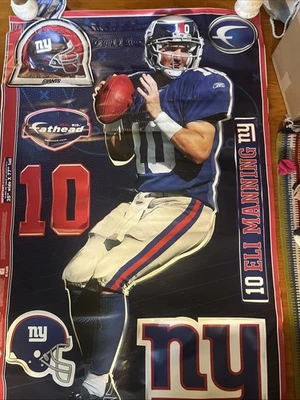 New York Giants Eli Manning 10 Fathead Decal 35”x77” Life Size Wall Huge Foto 1 de 4