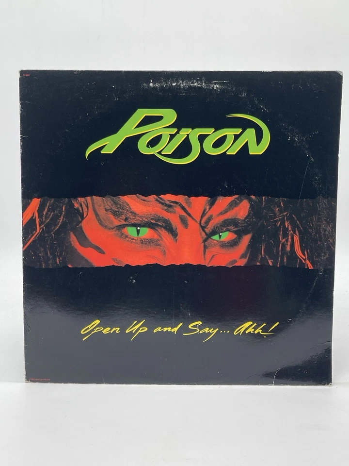 POISON OPEN UP AND SAY AHH 12" LP VG+ VINYL RECORD CAPITOL 1988 - Imagem 1 de 4
