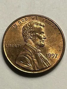 1997 Lincoln Memorial Penny No Mint Mark Close AM (#580) - Picture 1 of 6