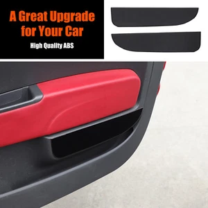 Glossy Black Interior Door Panel Trim Sticker For Fiat 500 Abarth 595 695 2010+ - Picture 1 of 22
