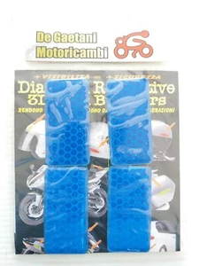 4 ADESIVI STICKERS RINFRANGENTE BLU RETTANGOLARE 25 × 50 - Picture 1 of 1