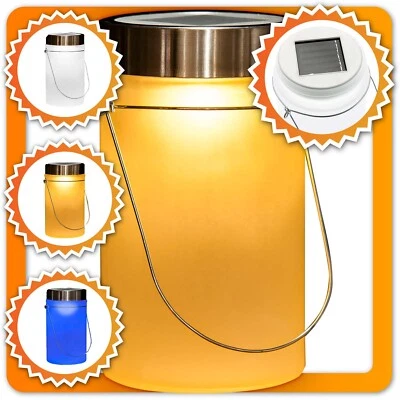 Solarlampe Einmachglas LED Solarlaterne Gartenlampe Solarglas Lampe Solarlicht - Bild 1 von 4