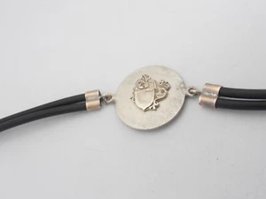Moscow: Bracelet Silver 925 And Rubber - Bracelet Patch - Picture 1 of 3