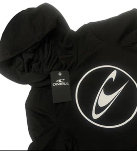 O'Neill Boys Team Pullover Hoodie Medium Black New c6 - Picture 1 of 8