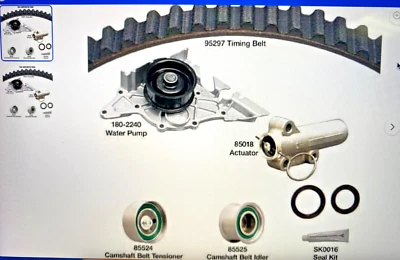 Kit de correia dentada do motor com bomba de água Dayco WP297K1BS para Audi A6 Quattro AllRD - Imagem 1 de 2