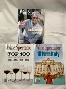 Wine Spectator Magazine Lot Of 3 Back Issues 2021-2022 Jon Bon Jovi Italy Travel - Picture 1 of 12