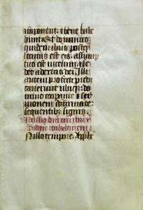 ca.1470 plain BoH.manuscript leaf,Latin,Red writing, France - Picture 1 of 2