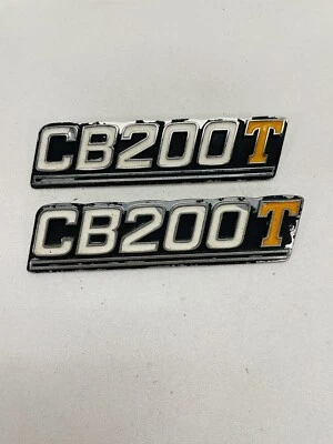 Honda CB 200T 200 1974 doble OEM cubierta lateral insignia izquierda derecha emblema original Foto 1 de 4