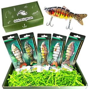 5pc Bass Fishing Lures Gift Set | Fishing gifts for men | Christmas gift for Dad - Picture 1 of 5