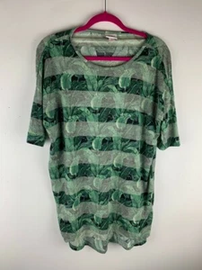 LuLaRoe Damen Top Größe XS Blumen Rundhals Kurzarm Tunika High Low Saum - Bild 1 von 4