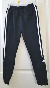 Adidas Black Joggers with Tapered Legs Boys Size L (14) - Picture 1 of 8