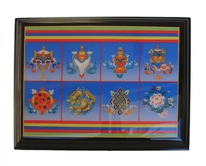 Feng Shui Eight Auspicious Symbols Plaque - Picture 1 of 1