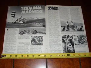 BO O'BROCHTA KAWASAKI TOP FUEL DRAG BIKE KZ 1200 cc ORIGINAL 1981 ARTICLE - Picture 1 of 12