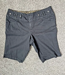 One 5 One Women's 8 Black Chino Summer Shorts Thick Stitch - Picture 1 of 11