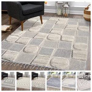 Teppich Valencia -Boho Stil, Sisal, Fransen,3D, Modern, Wohnzimmer, Schlafzimmer - Bild 1 von 97