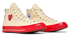 Converse x Commes des Garcons - AO1794C - Impecable/Rojo/Argret - Para hombre talla 8,5 - Imagen 1 de 6