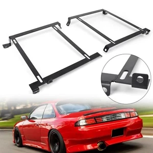Fit S13 S14 Nissan 240Sx Low Mount Racing/Bucket Tensile Steel Bracket Base EMS - Picture 1 of 12