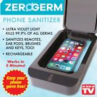 Zerogerm UltraViolet Light Smartphone Sanitizer Built-in USB Charger- New 