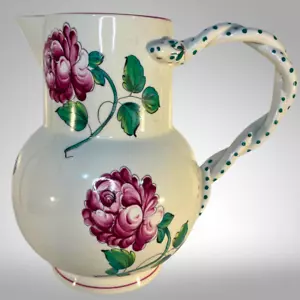 Tiffany & Co Straßburg Blumen Krug weiß mit geflochtenem Schlangengriff Portugal - Bild 1 von 18