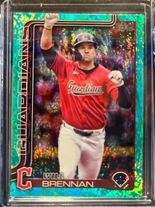 2025 Topps Series 1 - Will Brennan #240 Aqua Holo Foil - Picture 1 of 2