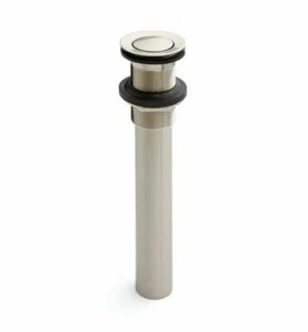 Lorixon Bathroom Pop Up Brass Drain Brushed Nickel for Vessel Sink - Picture 1 of 4