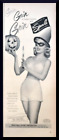 Amazing vtg Halloween print ad Spun-lo bra & undies witch with knife JOL 1950