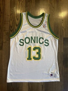 Vintage Kendall Gill #13 Seattle SuperSonics Champion Trikot Größe 44 Large - Bild 1 von 5