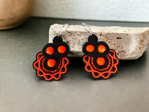 Ohrringe Technik soutache Kunsthandwerk  - Bild 1 von 5