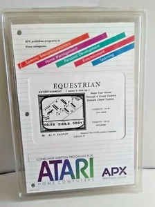 Equestrian; Atari 400/800/XL/XE; Disk w/manual APX-20268; Plastic cover - Picture 1 of 3