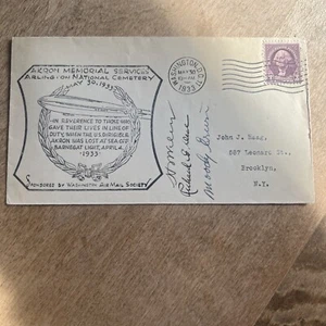 1933 USS Akron memorial Cover 3 Signatures - Picture 1 of 6