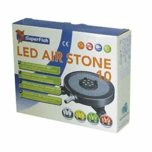 SuperFish LED Light Air Stone Hi-Oxygen Disk Multi Coloured Lighting 10cm