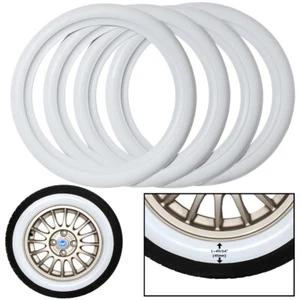 OMEGA Portawalls White Wall Tire Insert 16" Rims Sidewall Set 4x - Picture 1 of 12