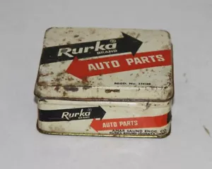 Vintage Rurka Brand Auto Parts Ad. Print Litho Tin Box Collectible 12204 - Picture 1 of 5