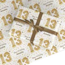 Personalised 13th Birthday Wrapping Paper Gift Wrap