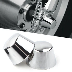 Copridado asse anteriore argento satinato 1229 adatto per Harley Sportster Softails Road King - Foto 1 di 8