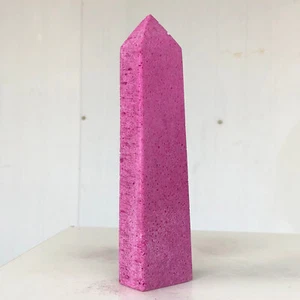 432g Natural Red Corundum Mineral Spirits Ruby Wand Point Quartz Crystal W669 - Picture 1 of 16