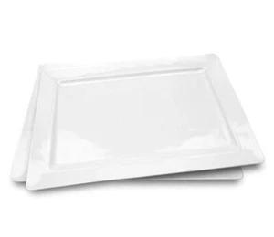 Melamine Serving Tray 2 Piece 15.875" X 10.875" 100% Melamine Rectangular Platte - Picture 1 of 5