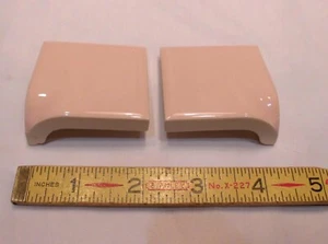 2 pcs. *Pink Mist* Ceramic Bullnose...Radius Inside Corner Trim Tile 2" X 2" - Picture 1 of 12