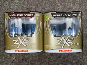 -NEW/SEALED- Sylvania Silverstar ZXE Gold 9005 & H11 (HIGH/LOW BEAMS) 4 Bulbs - Picture 1 of 4