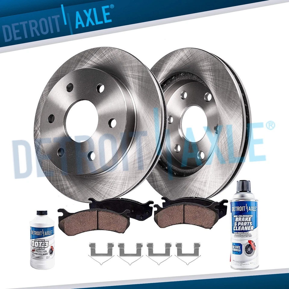 Kit de rotores de freno de disco delanteros y pastillas de freno de cerámica para Nissan Titan Armada 350 mm Foto 1 de 4
