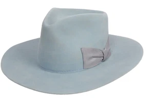 Nick Fouquet Mint Hellblau Schleife Fedora Hut - Bild 1 von 16