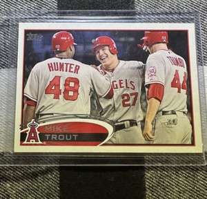 2012 topps #446 Mike Trout rookie baseball card