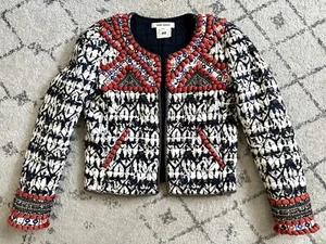 ISABEL MARANT X H&M Boho-Jacke mit verziertem Print und Perlen - Größe 4 - Bild 1 von 12